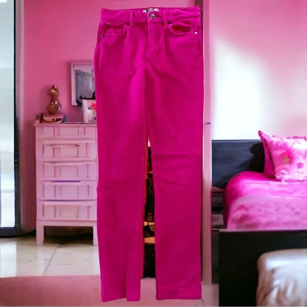 PLACE l Girl’s Pants Jeans l Hot Pink l Front/Back Pockets l Signature Button 12